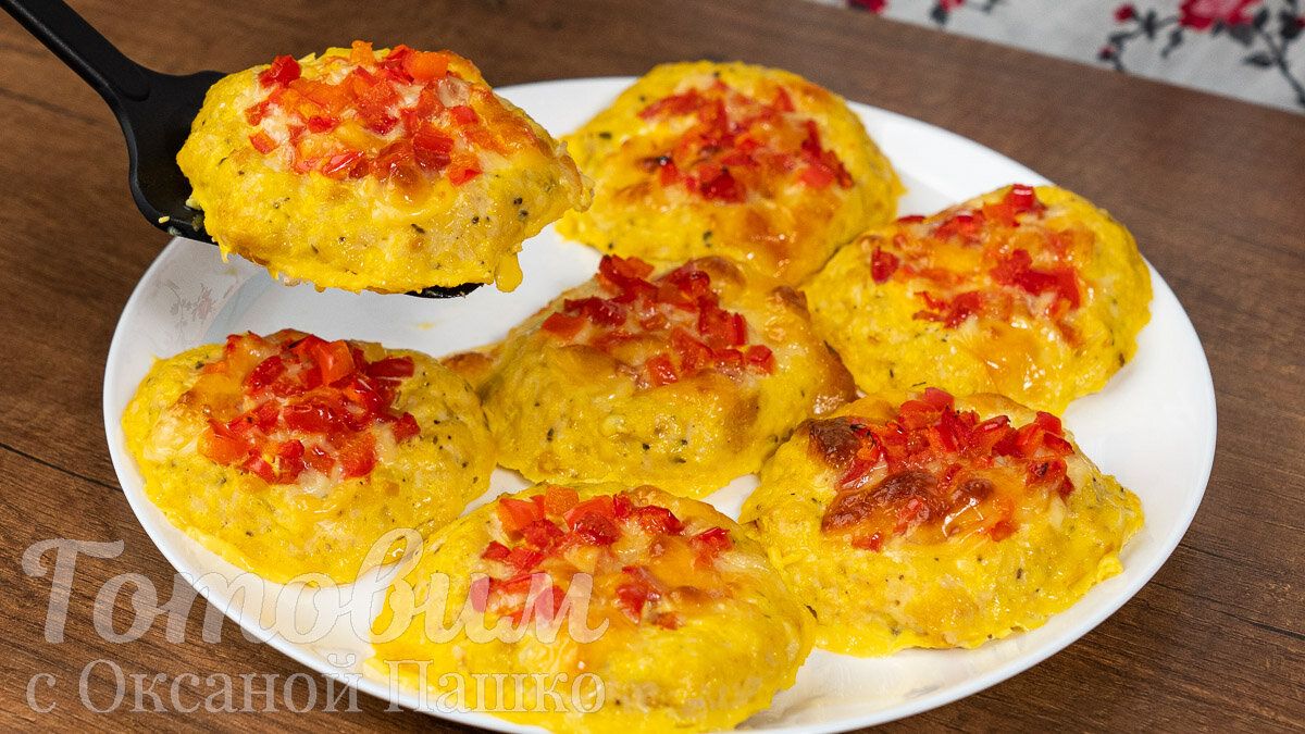 Мясные гнезда с сырно-овощной начинкой — вкусное и простое блюдо