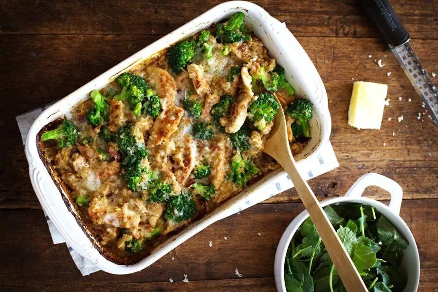 Восхитительное куриное филе с брокколи в сливочном соусе