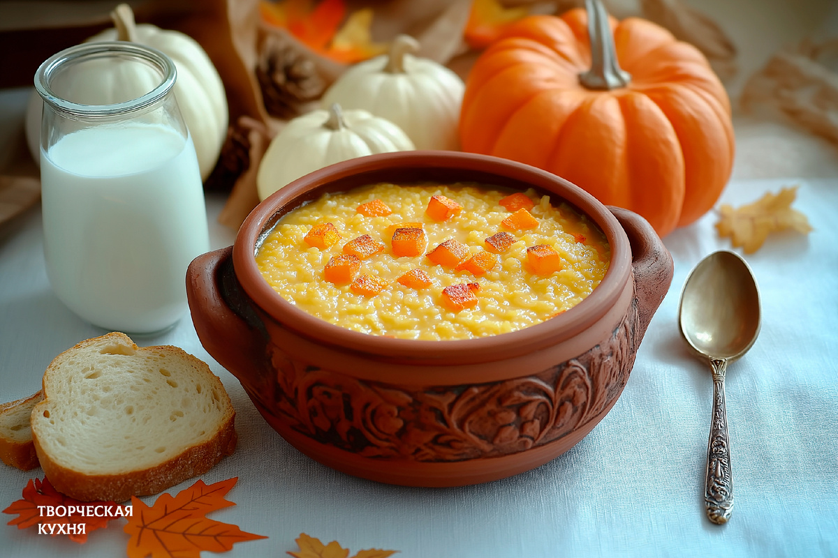 Ароматная пшенная каша с тыквой