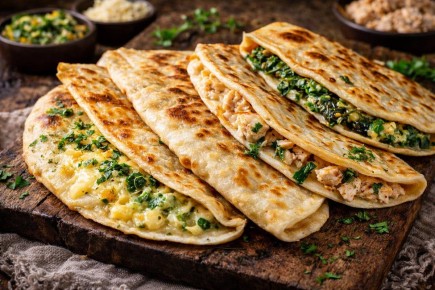 Лепёшки вместо бутербродов: быстрый и вкусный завтрак