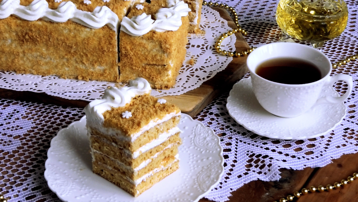 Нежный медовик без раскатки коржей: быстро и просто