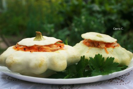 Фаршированные патиссоны: восхитительное сочетание курицы и овощей