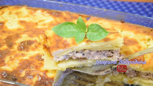 Сытная картофельная запеканка с мясом — просто и вкусно